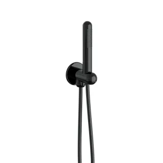 VitrA Liquid Handbrause-Set Wandhalterung G 1/2" Schwarz Hochglanz,A4279639 A4279639