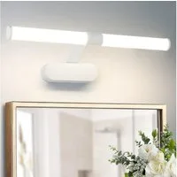 Nettlife LED Spiegelleuchte Spiegellampe Schwarz 4000K, LED fest integriert, Neutralweiß, für Küche schrank Keller