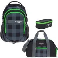 ELEPHANT Schulrucksack Hero Signature Schultasche (Set, 3-tlg., 3 Teile Rucksack Sporttasche Mäppchen Box), Softcase Schulranzen Schulmappe +rsm