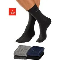 H.I.S Socken Herren Basic Comfort Socken (Packung, 4-Paar, Gr. 43-46 bis 47-48) mit druckfreiem Bündchen