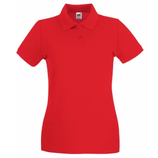 Fruit Of The Loom Damen Lady-Fit Premium Kurzarm-Poloshirt (Rot)