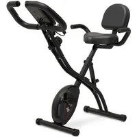NEOLYMP Heimtrainer Fahrrad Klappbar - leises Cardio-Training bis 135 kg Indoor Bike (Trimmrad Fitnessbikes Senioren extra stabild & wackelfrei), Hometrainer Fahrrad - 8 Stufen, Pulsmesser, Tablet-Halter