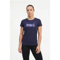 PUMA T-Shirt ESS LOGO LAB METALLIC TEE Regular Fit, mit Rundhalsausschnitt, aus Baumwolle