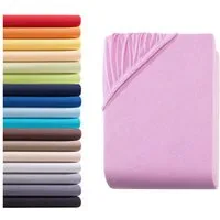 Hometex Premium Textiles Spannbettlaken Jersey Spannbettlaken 100% Baumwolle, Jersey, Gummizug: Rundumgummizug, Premium-Jersey Matratzenhöhe bis 23 cm
