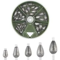 Zite Birnenblei Sortiment 40STK 1-5g Tropfenblei Set Grundangeln Forelle Barsch Angeln