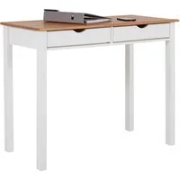 Home affaire Schreibtisch Gava, massives Kiefernholz, für das home office, Breite 100/120/140 cm