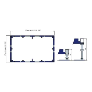 Villeroy und Boch Montagerahmen U91412400 Quaryl, für Duschwannen ab 100 x 100 cm