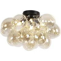 Qazqa Deckenleuchte Uvas, ohne Leuchtmittel, Warmweiß, QAZQA Deckenleuchte, g9, Gold, Glas, Design