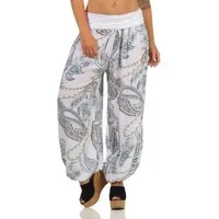 malito more than fashion Haremshose malito Damen Aladinhose mit Print, Haremshose zum Tanzen, Pumphose Pluderhose mit All-Over-Print