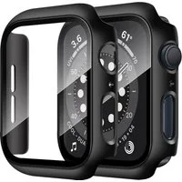 MSM Smartwatch-Hülle Hülle für Apple Watch Series 8 Case 41mm 45mm Display Schutzglas 9H