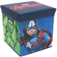 The AVENGERS Aufbewahrungsbox Aufbewahrungsbox mit Sitz Stuhl 30x30x30 cm für Kinderzimmer