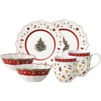 Villeroy & Boch Teller-Set Toy's Delight Weihnachtsgeschirr, Porzellan, Set 6-tlg.