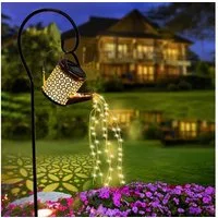 TUWENA LED Solarleuchte Solar Gießkanne Lichterketten für Außen, Wasserdicht LED Solarlaterne, Solarleuchten, Solar Gartenleuchten, Gartendeko für draußen, Warmweiß