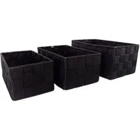 Marabellas Shop Organizer 3er-Set geflochtene Aufbewahrungsboxen für Badezimmer Textil-Körbe (3 St), dekorativ verwendbar