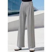 LASCANA Schlupfhose extra Weit mit Bundfalten mit Jacquard Strickmuster oder uni schwarz
