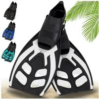 Khroom Flosse Gr. 36-47, Taucherflossen Schwimmflossen Schnorchelflossen (lange Flossen, Premium Made in Italy), verstellbar