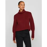 Vila Rollkragenpullover VILOU (1-tlg) Drapiert/gerafft