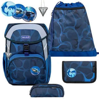 Belmil Schulranzen-Set MAXI 4tlg Wassertiere "Wave Storm"