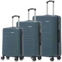 YONSLY Kofferset Hartschalenreisekoffer Set mit Zahlenschloss,Rollkoffer, 4 Rollen, (Handgepäck Trolley (M, L, XL), 3 tlg., Reisekoffer), geräuschloser Gleitbewegung Verstärkte Kofferecken schützen