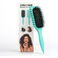 ibettertec Haarbürsten-Set Curl Hair Brush, Lockenbürste,Curl Define Styling Brush, Curl Define Stylingbürste,Wildschweinborsten Haarbürste,Haarbürste zum Entwirren für Frauen