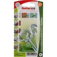 Universaldübel UX GREEN 6x35 R RH K grün, 4 Stück, mit Rundhaken