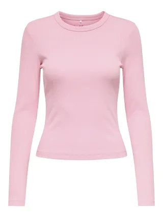 ONLY - ONLVAL L/S O-NECK TOP JRS NOOS Romance Rose - Gr. - XS