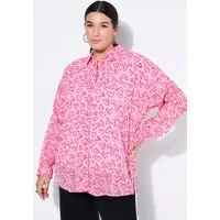 Studio Untold Hemdbluse Bluse Oversize Shape Herz-Flockprint