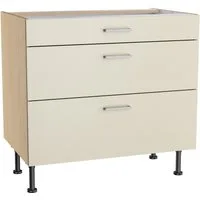 KOCHSTATION Unterschrank KS-Lucy Breite 90 cm, 1 Schubkasten, 2 Auszügen, Soft-Close, verstellbare Füße