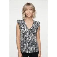 Vero Moda Blusentop VMJOSIE SL V-NECK TOP WVN GA Viskosemischung, regular fit