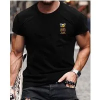 RMK T-Shirt Herren Shirt Rundhals Basic "Color Bär" aus Baumwolle