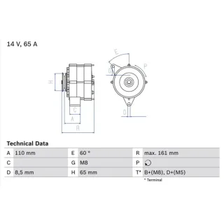 Bosch Lichtmaschine Audi Seat VW 0986034230
