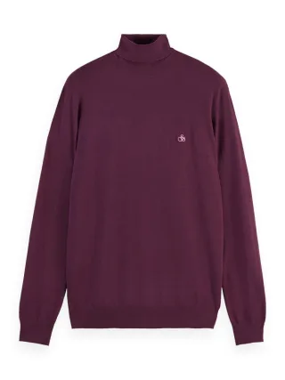 Scotch & Soda - Rollkragenpullover violet - Gr. - L