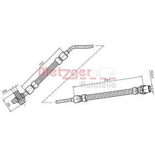 Metzger Bremsschlauch hinten links BMW X5 E53
