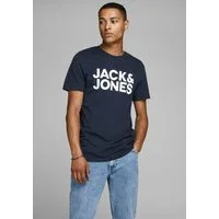 Jack & Jones T-Shirt JJECORP Herren-Tee mit figurbetonter Silhouette bedruckt, modisch, schmal, Baumwolle, Rundhals