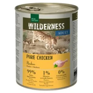 REAL NATURE WILDERNESS Nassfutter Katze, Adult Pure Chicken 6x800 g