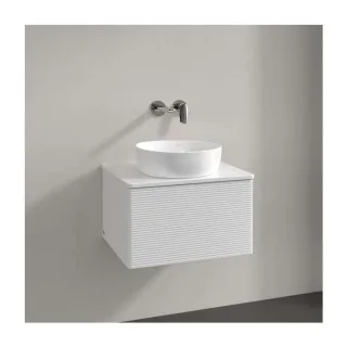 Villeroy und Boch Antao Waschtisch-Unterschrank K29110GF 60x36x50cm, Waschbeckenplattenfarbe Lack, glossy white lacquer