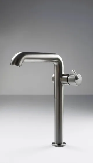 Neuesbad Serie 600 Waschtischarmatur, erhöht, mit geradem Auslauf, ohne Ablaufgarnitur, Titanium NB1BQS_D24K1