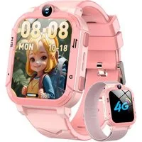 blackview 4G Kinder-Smartwatch–Videoanruf, SOS, 8 MP Kamera, 800 mAh Akku & GPS Smartwatch (1.83 Zoll, IOS/Android), mit Wechselband aus weichemGeflochtenes und Ladekabel, GPS+WLAN+LBS Ortung, 800 mAh, Schulmodus,Mit SIM-Kartensteckplatz,IP67