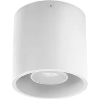 Licht-Erlebnisse Deckenleuchte RODA, ohne Leuchtmittel, Aufbaustrahler Weiß Aluminium H:10cm vielseitig Innen Flur Deckenspot