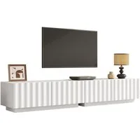 Merax Lowboard mit Wellenfront, Fernsehschrank mit Push-to-Open System (1 St), TV-Board TV-Schrank mit Schubladen & großem Stauraum, 200x40x35cm