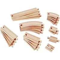 Hape Gleise-Set Schienenausbauset, passend für alle Hape Holzeisenbahnen