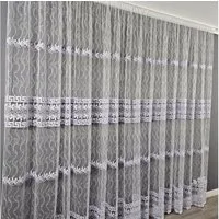 Gardinen by Justyna Gardine Store Tüll mit Muster, Kräuselband, transparent, Kräuselband, transparent, Vorhang, Fertiggardine, Transparent, Perde
