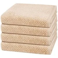 Cawö Handtuch Set Pure, Walkfrottee (Spar-Set, 4-St), 4 X Handtuch im Set - Baumwolle - Saugstark
