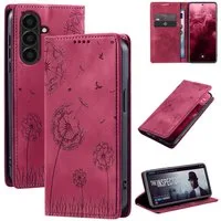 Tec-Expert Handyhülle Handy Hülle Klapphülle für Samsung Galaxy A56 5G 6.7 Zoll, 6.7", Blumen Pusteblume Case Cover mit Kartenfächern und RFID Schutz