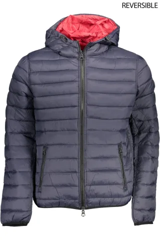 Wendbare Daunenjacke mit Kapuze
