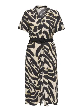 JDY - JDYJASMINE S/S MAXI BELT DRESS WVN Tapioca - Gr. - XL