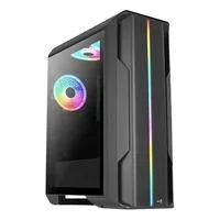 Splinter Duo-G-BK-v1, Tower-Gehäuse schwarz, Tempered Glass