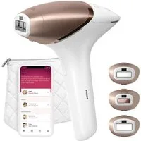 Philips IPL-Haarentferner Lumea 8000 Series BRI955/00, 450.000 Lichtimpulse, Hauttonsensor, 3 Aufsätze (Körper, Gesicht und Präzision)