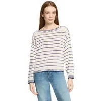 Cartoon Strickpullover Strick, Damen mit U-Boot-Ausschnitt (1-tlg)