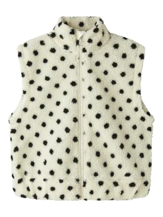 NAME IT - NKFNOLPO SHORT TEDDY VEST Antique White - Gr. - 152